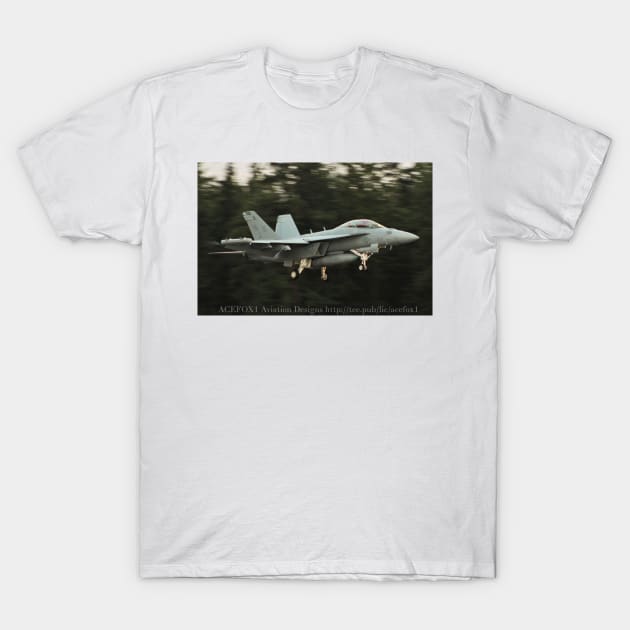 EA-18G Growler Super Hornet FCLP 8 T-Shirt by acefox1